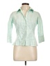 Thomas Pink 100% Cotton Green 3/4 Sleeve Button-Down Shirt Size 12 - photo 1