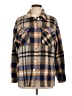 Unbranded 100% Polyester Plaid Brown Blue Coat Size L - photo 1