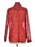 Ann Taylor LOFT 100% Polyester Print Red Pink Long Sleeve Blouse Size M - photo 2