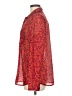 Ann Taylor LOFT 100% Polyester Print Red Pink Long Sleeve Blouse Size M - photo 5