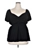Torrid Black Short Sleeve Blouse Size 2X Plus (2) - photo 1