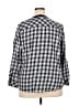 Torrid 100% Cotton Plaid Black Long Sleeve Blouse Size 2X Plus (2) - photo 2