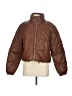 PrettyLittleThing 100% Polyurethane Solid Brown Jacket Size 8 - photo 1