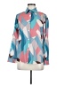 Assorted Brands Color Block Teal Long Sleeve Blouse Size M - photo 1