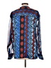 Assorted Brands Print Blue Long Sleeve Blouse Size 10 - photo 2