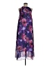 Unbranded 100% Polyester Floral Purple Cocktail Dress Size M (estimated) - photo 1