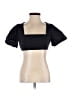 Le Lis 100% Cotton Black Short Sleeve Top Size XS - photo 1