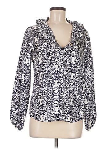 Elizabeth McKay Long Sleeve Silk Top (view 1)