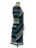 Sandra Darren 100% Polyester Chevron-herringbone Teal Cocktail Dress Size 6 - photo 4