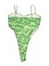 Shein Print Green Swimsuit Top Size L - photo 2