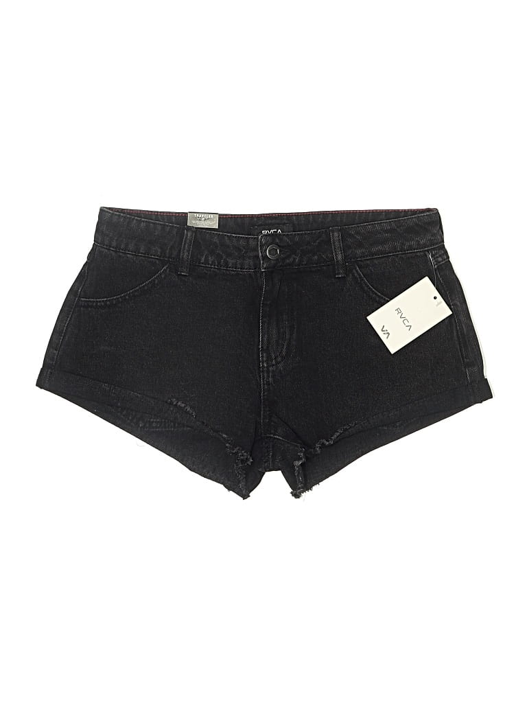 Rvca Denim Shorts In Black