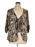 Perceptions Brown 3/4 Sleeve Blouse Size 16W - photo 1
