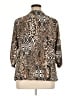 Perceptions Brown 3/4 Sleeve Blouse Size 16W - photo 2