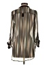Fab'rik Stripes Brown 3/4 Sleeve Blouse Size S - photo 2