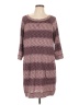 Max Studio Chevron-herringbone Burgundy Casual Dress Size L - photo 1