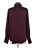 H&M 100% Polyester Burgundy Long Sleeve Blouse Size M - photo 2