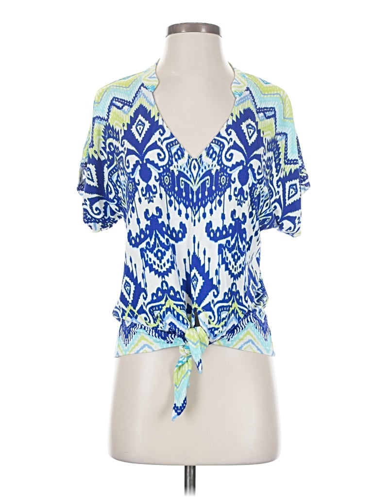 Pre-owned Hale Bob Short Sleeve T-shirt In Blue