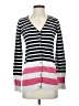 Charlotte 100% Cotton Color Block Black Pink Cardigan Size S - photo 1