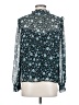 Draper James 100% Polyester Floral Teal Long Sleeve Blouse Size XS - photo 2