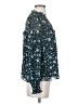 Draper James 100% Polyester Floral Teal Long Sleeve Blouse Size XS - photo 4
