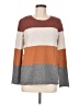Pinque Color Block Brown Pullover Sweater Size M - photo 1