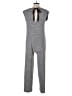Lou & Grey Solid Gray Jumpsuit Size S - photo 2