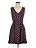 BCBGeneration Chevron-herringbone Blue Burgundy Casual Dress Size 6 - photo 1