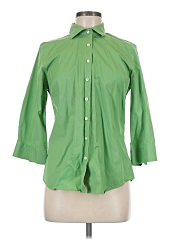 Lands' End 3/4 Sleeve Button-Down Shirt (view 1)