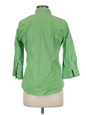 Lands' End 3/4 Sleeve Button-Down Shirt (view 2)