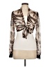 Rinascimento Animal Print Ivory Long Sleeve Blouse Size L - photo 1