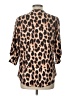 Unbranded 100% Polyester Animal Print Brown Tan 3/4 Sleeve Blouse Size L - photo 2