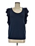 Belle Du Jour Blue Short Sleeve Top Size M - photo 1