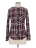 No Comment Plaid Burgundy Long Sleeve Blouse Size M - photo 1