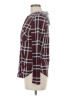 No Comment Plaid Burgundy Long Sleeve Blouse Size M - photo 5