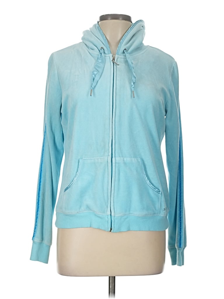Pre-owned Izod Zip Up Hoodie In Blue