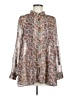 Simply Noelle Paisley Brown Long Sleeve Blouse Size S - photo 1