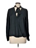 Unbranded 100% Polyester Black Gray Long Sleeve Blouse Size L - photo 1