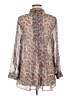 Simply Noelle Paisley Brown Long Sleeve Blouse Size S - photo 2