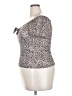 Unbranded Animal Print Brown Short Sleeve Henley Size L - photo 5