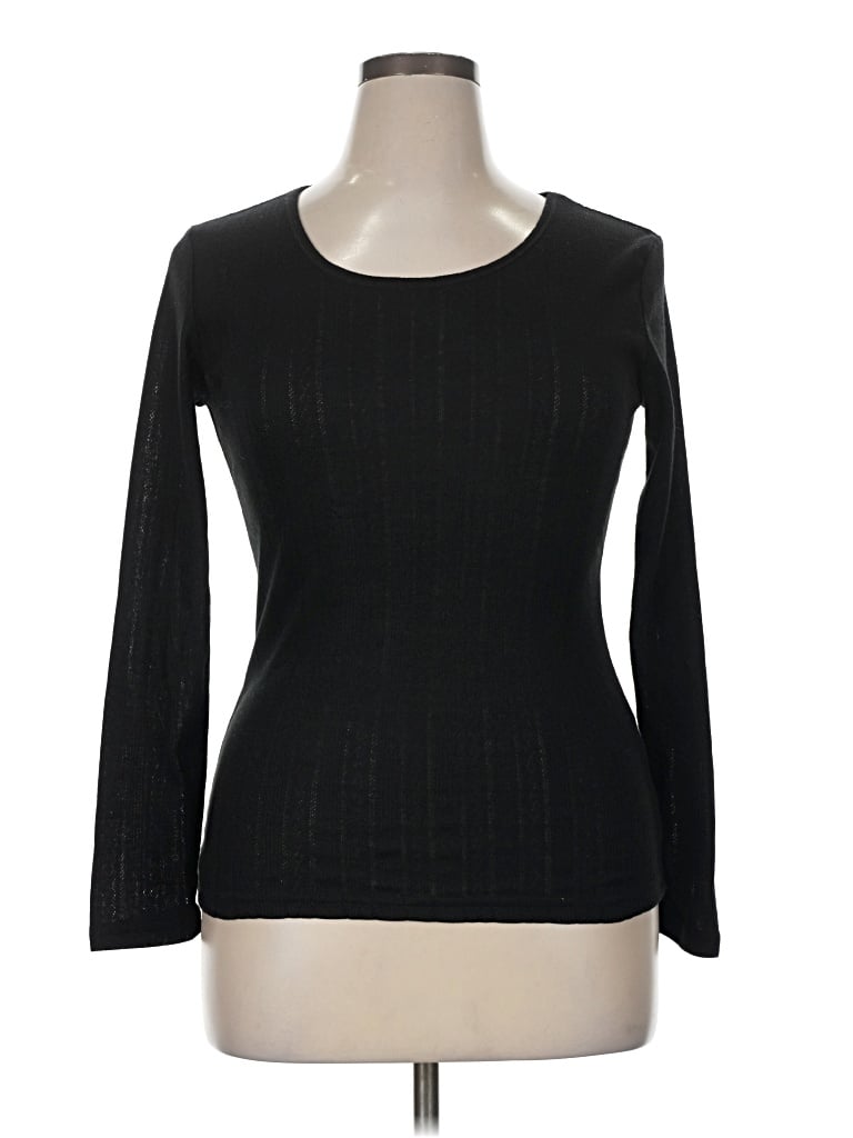 Pre-owned Lascana 3/4 Sleeve T-shirt In Black