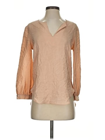 Amanda Uprichard Long Sleeve Silk Top (view 1)