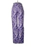 Zara Print Purple Casual Pants Size 0 - photo 1