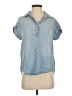 Lola River Blue Short Sleeve Blouse Size XS - photo 1