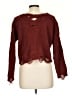 Pink Rose 100% Polyester Burgundy Pullover Sweater Size L - photo 2