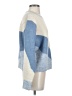 Crescent Color Block Blue Pullover Sweater Size S - photo 4