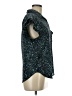BCBGeneration 100% Polyester Animal Print Teal Short Sleeve Blouse Size M - photo 4
