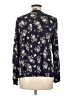 One September 100% Rayon Blue Long Sleeve Blouse Size M - photo 2