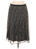 Christopher & Banks 100% Polyester Chevron-herringbone Black Casual Skirt Size Med - photo 1