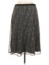 Christopher & Banks 100% Polyester Chevron-herringbone Black Casual Skirt Size Med - photo 2