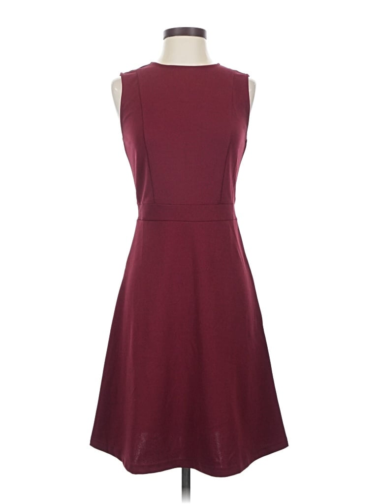 Pre-owned Allegra K Cocktail Dress In Burgundy